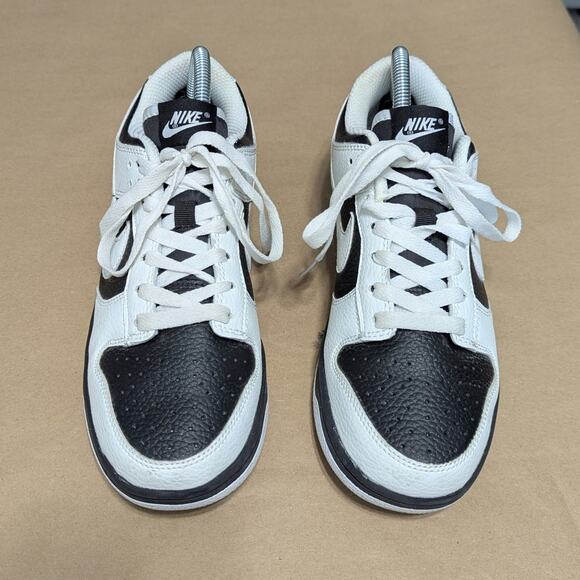 Nike Dunk Low Retro Reverse Panda Sneakers Leather White Black FD9064-011 Shoes main image 6